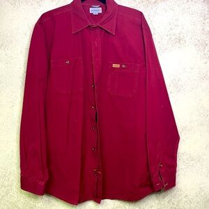 Carharttt burgundy work shirt XL Tall